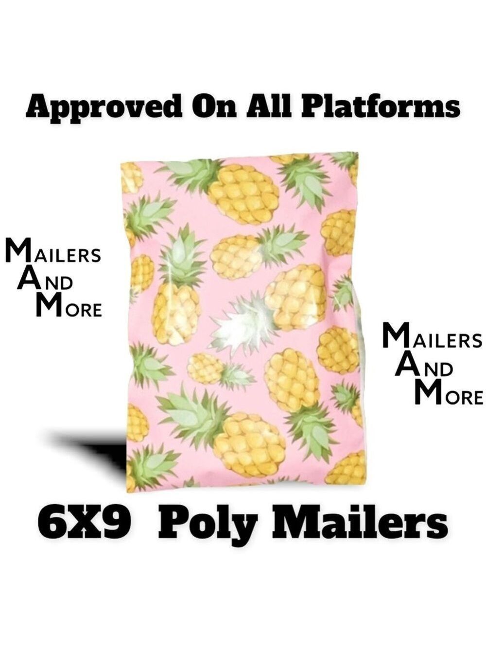 50 6X9 Pineapple Poly Mailers PRICE IS FIRM - Picture 4 of 7